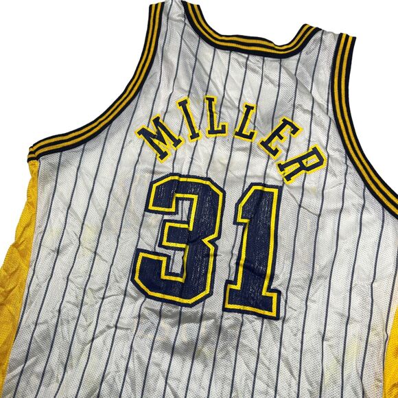 Champion VTG Y2K NBA Indiana Pacers Reggie Miller Swingman Jersey FLAW 40 Medium - Picture 6 of 9